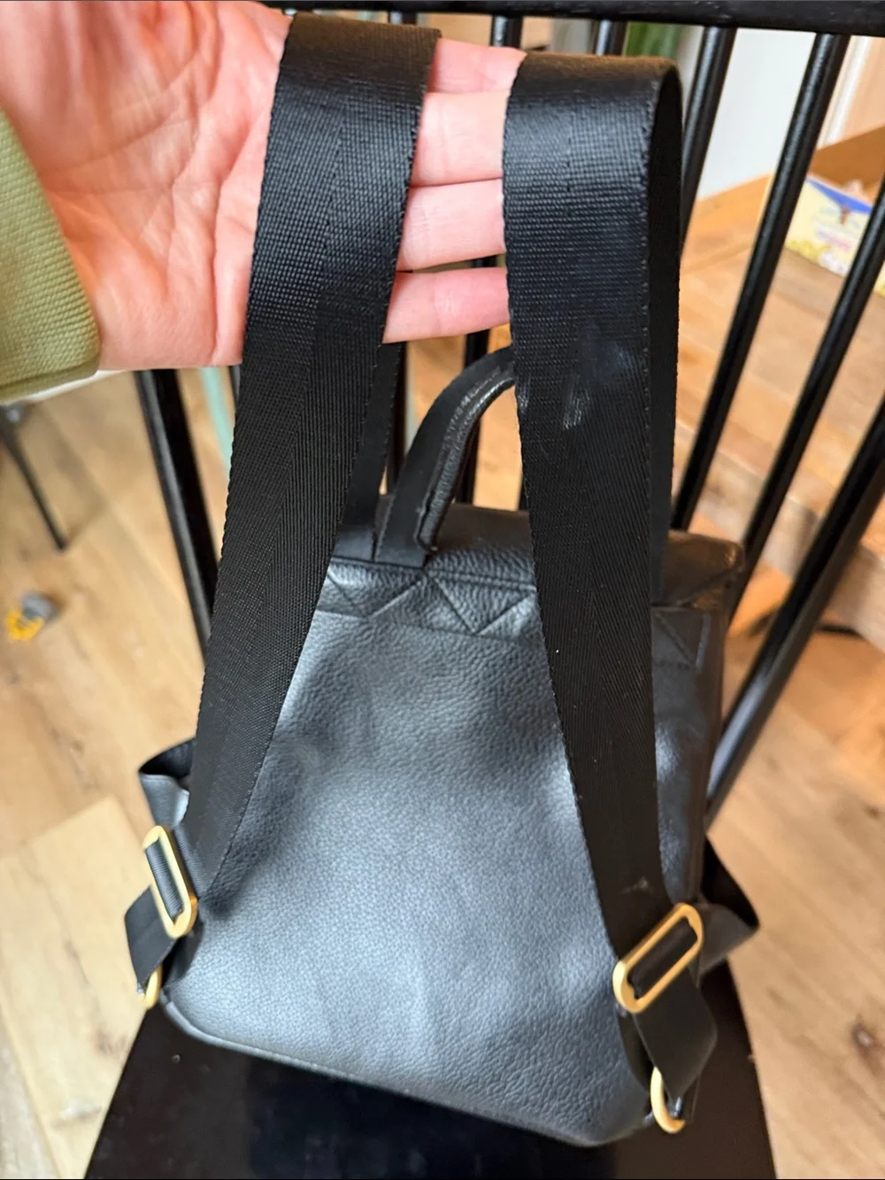 Freshly Picked Mini Classic Diaperbag Leather with Gold Accents Retail $119